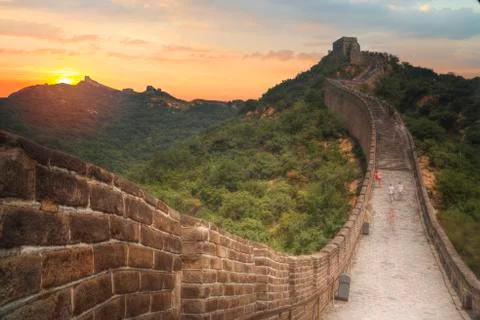 View of the great Chinese wall Stock Photos