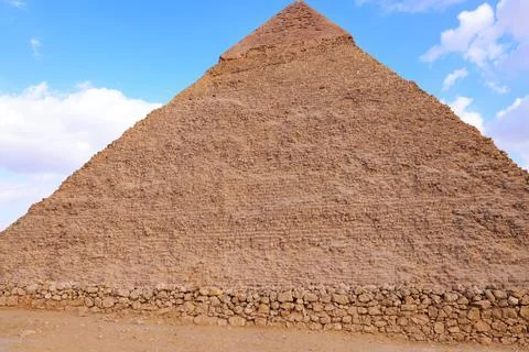 View of the Great Pyramids Stock Photos
