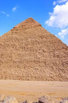 View of the Great Pyramids Stock Photos