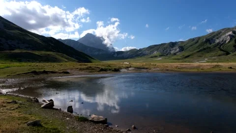 View of the great sasso da campo emperor abruzzo Video stock 158260236