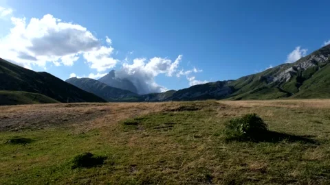 View of the great sasso da campo emperor abruzzo Stock Footage 158260251