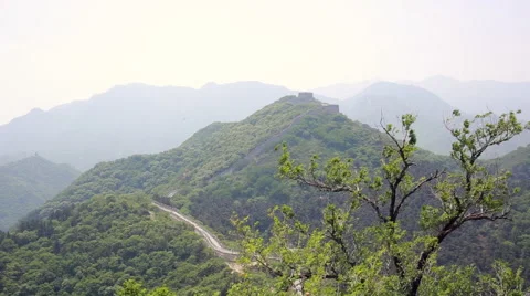 The view of The Great Wall of China Stock Footage 64419348