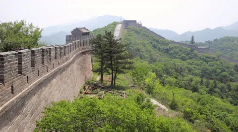 The view of The Great Wall of China Stock Footage 64419352