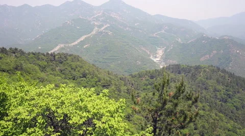 The view of The Great Wall of China Stock Footage 64419640