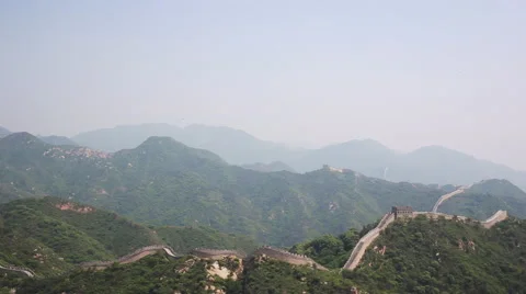 The view of The Great Wall of China Stock Footage 64419673