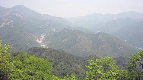 The view of The Great Wall of China Stock Footage 64419733