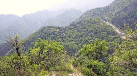 The view of The Great Wall of China Stock Footage 64420033