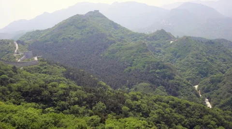 The view of The Great Wall of China Stock Footage 64420034