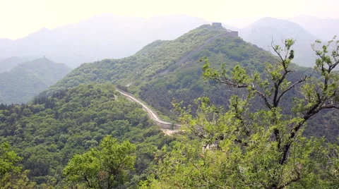 The view of The Great Wall of China Stock Footage 64420078