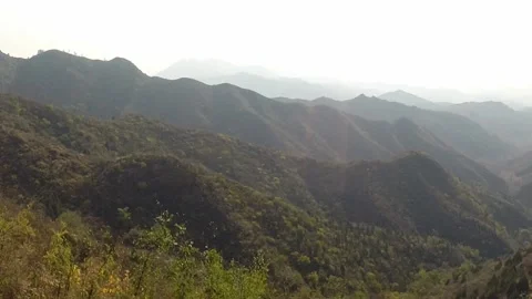 The View from the Great Wall of China Stock Footage 254585304