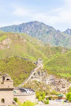 View of the great wall of china Stockfoto's