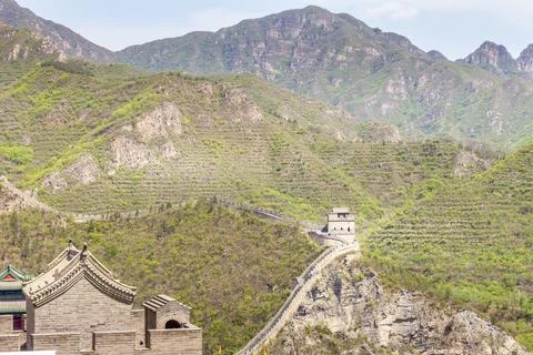View of the Great Wall of China 스톡 사진