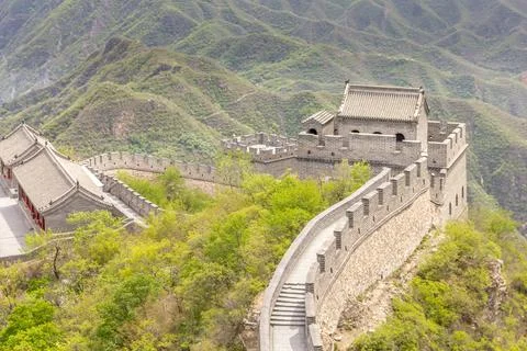 View of the Great Wall of China Fotos Stock
