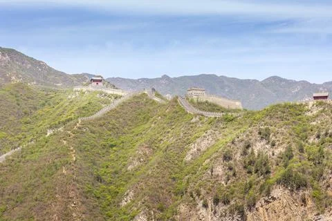 View of the Great Wall of China Stockfoto's