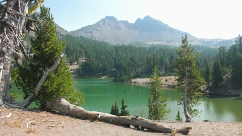 View of Green Lakes Oregon Stock Footage 144413497