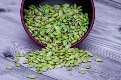 View of green lima beans (also known as mocha kottai in tamil language). Stock Photos