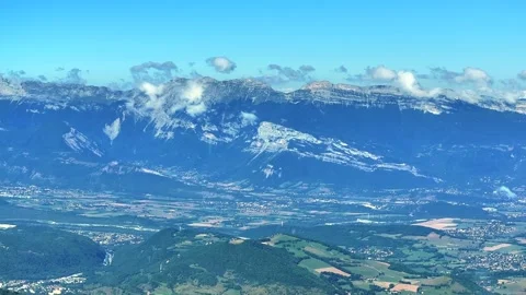 View of Grenoble City from Chamrousse Stock Footage 320433470