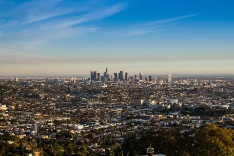 View from Griffith Observatory Day Stock Photos