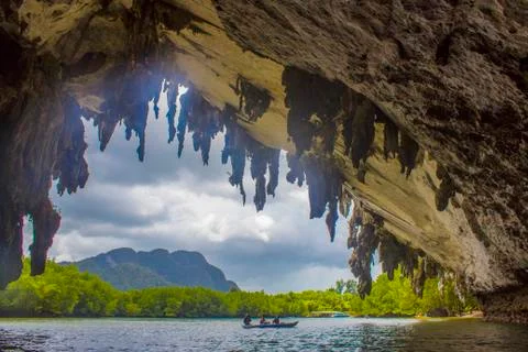 The view from the grotto Foto stock