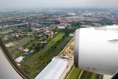 View ground from airplane Stock Photos