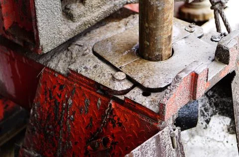 View of ground water rig or drilling machine Foto stock