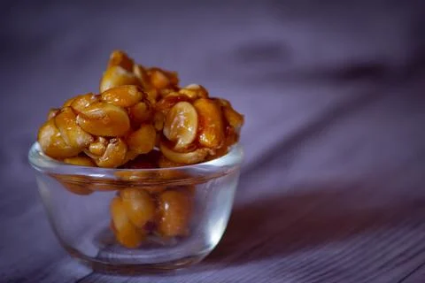 View of groundnut balls, which is a popular indian sweet Stock Photos