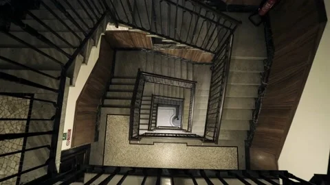 View of Grunge Staircase Stock Footage 100292225