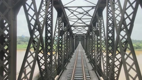 View of Guillemard Bridge in Kelantan Stock Footage 148309963