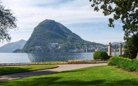 View of the Gulf of Lugano Stock-Fotos