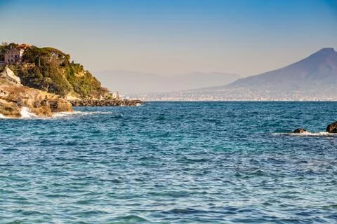 View of the Gulf of Naples Foto stock