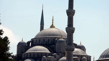 View of hagia sofia in instanbul Stock Footage 86104965