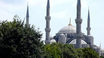 View of hagia sofia in instanbul Stock Footage 86106617