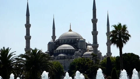 View of hagia sofia in instanbul Stock Footage 86107434