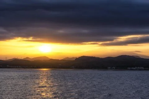 View of Hallasan Sunset Stock Photos
