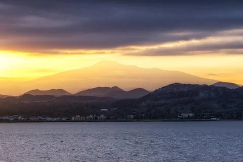 View of Hallasan Sunset Stock Photos