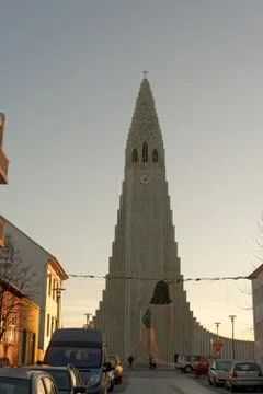 View of hallgrimskirkja Foto stock