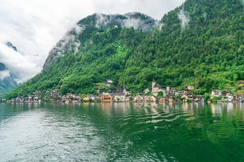 View of Hallstatt, Austria Foto stock