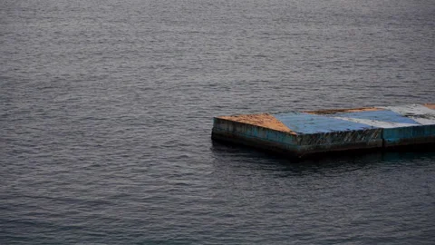 View of the harbor at dusk Stock Footage 260674559
