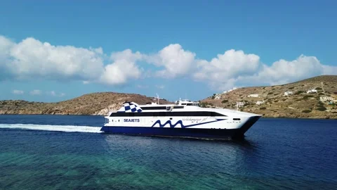 View of the Harbor of Ios. Stock Footage 225725822