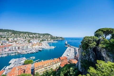 View to the harbor from Nice Stock Photos