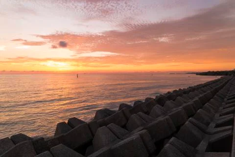 View from harbor. Stock Photos