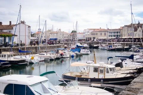 View on the harbor of Saint-Martin-de-Re Stock Photos