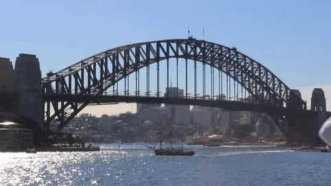 A view of Harbour Bridge Stock Footage 97184544