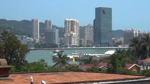 View on harbour Stock Footage