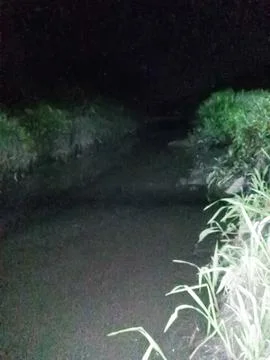 The view of the haunted at night Stock Photos