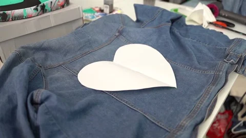 View of heart shaped paper Stock Footage 142954527