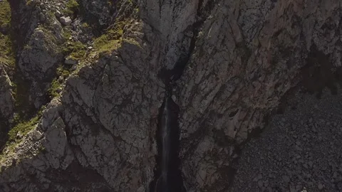 View from the height of the Aksai waterfall Stock-Footage 259791872