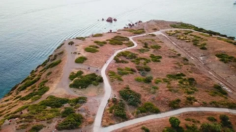 View from the Height to the Bay in Sea Stock Footage 239180382
