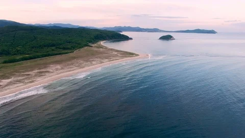 View from the height of the beach Video stock 128985760