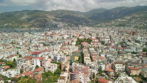 View from a height of the city in Turkey. Stock Footage 193021288
